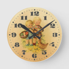 Reloj Redondo Mediano Viejos niños retro