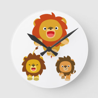 Reloj Redondo Mediano '¡¡Viene!!!" Tres cortos Personalizados Lions Wall