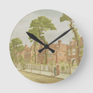 Reloj Redondo Mediano View of Bedford Park, 1882 (colour litho)