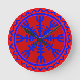 Reloj Redondo Mediano Viking Helm of Awe Wall Clock