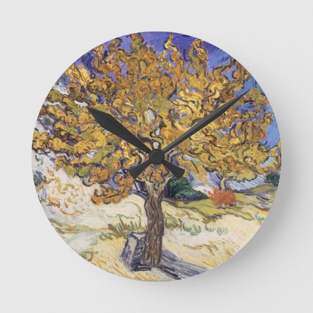 Reloj Redondo Mediano Vincent van Gogh | Árbol de mora, 1889 (Anverso)