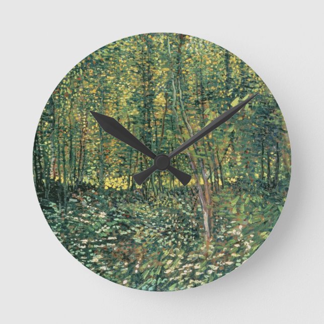 Reloj Redondo Mediano Vincent van Gogh | Árboles y subcrecimiento, 1887 (Anverso)