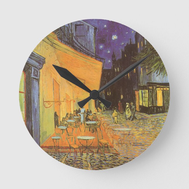 Reloj Redondo Mediano Vincent van Gogh - Cafe Terrace de noche (Anverso)