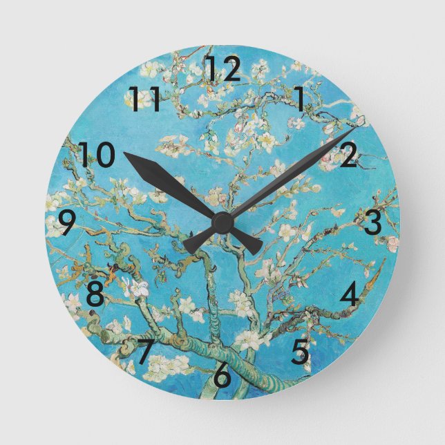 Reloj Redondo Mediano Vincent van Gogh - Flor de Almendro (Anverso)