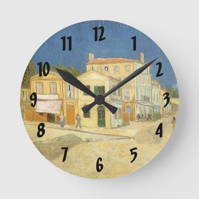 Reloj Redondo Mediano Vincent van Gogh - La Casa Amarilla (La calle) (Anverso)