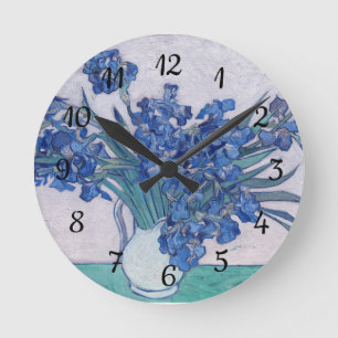 Reloj Redondo Mediano Vincent Van Gogh. Lirios
