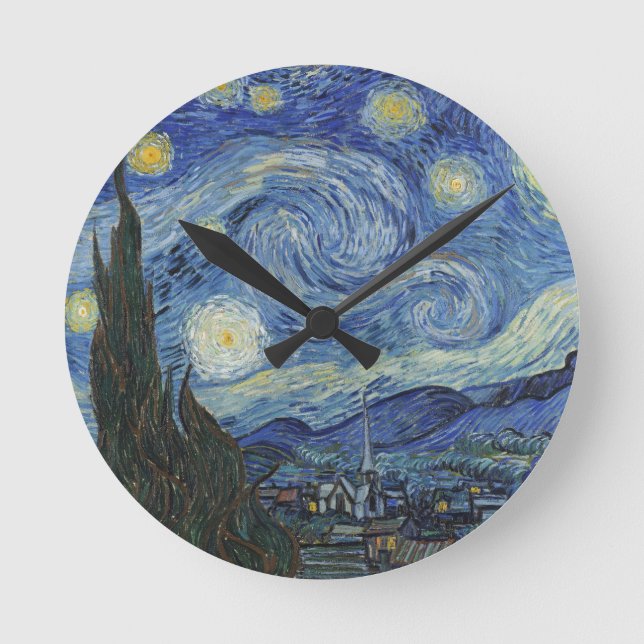Reloj Redondo Mediano Vincent van Gogh| Noche estrellada, junio de 1889 (Anverso)