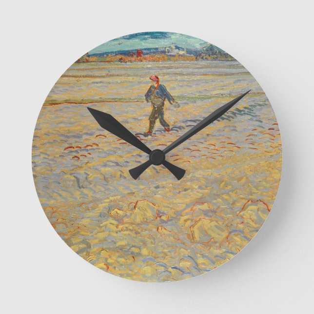 Reloj Redondo Mediano Vincent van Gogh | The Sower, 1888 (Anverso)