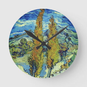 Reloj Redondo Mediano Vincent Van Gogh Two Poplars en Saint-Rémy
