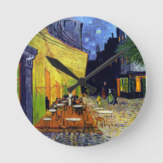 Reloj Redondo Mediano Vincent Willem van Gogh - Cafetería terraza de noc