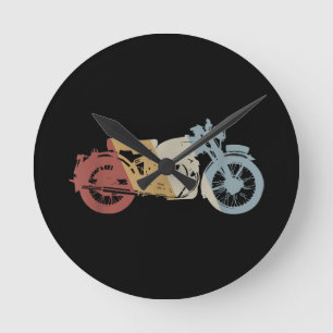 Reloj Redondo Mediano Vintage estilo retro de motocicleta