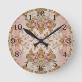 Reloj Redondo Mediano Vintage Floral