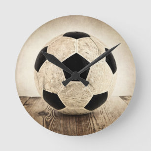 Reloj Redondo Mediano Vintage Soccer ball