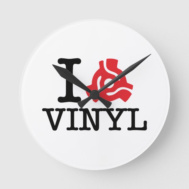 Reloj Redondo Mediano Vinyl adaptador I 45 (Anverso)
