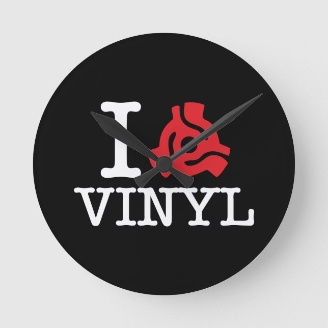 Reloj Redondo Mediano Vinyl adaptador I 45 (Anverso)