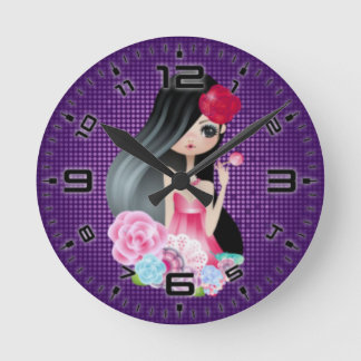 Reloj Redondo Mediano Violet chica