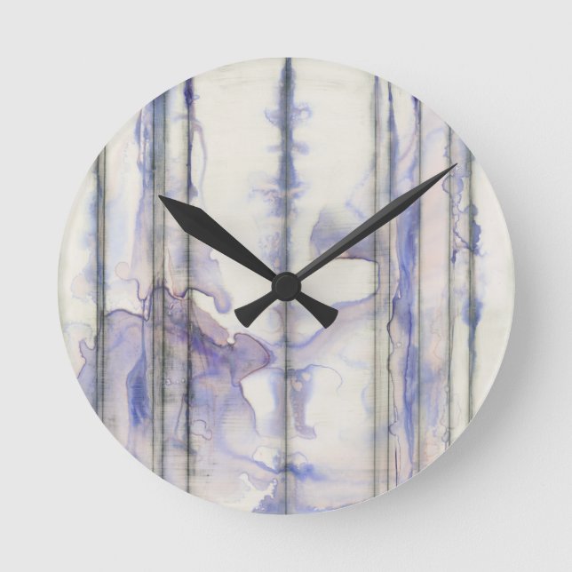 Reloj Redondo Mediano Violet Free Expression Watercolor (Anverso)