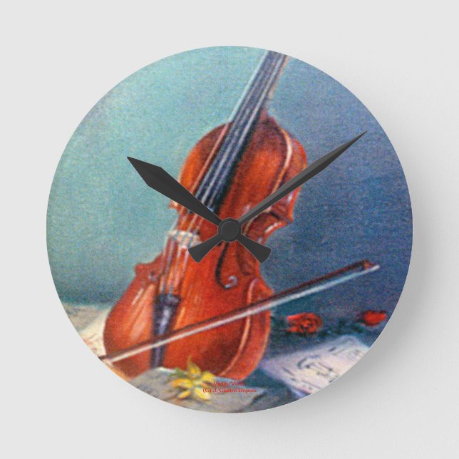 Reloj Redondo Mediano Violín/Violin (Anverso)
