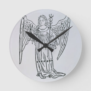 Reloj Redondo Mediano Virgo (la Virgen) un ilustracion del 'Poeti