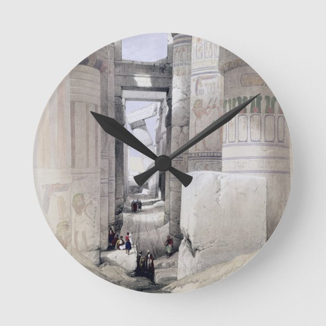 Reloj Redondo Mediano Visión a través del Pasillo de columnas, Karnak, (Anverso)