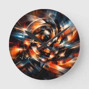 Reloj Redondo Mediano Visión abstracta de movimiento y mente