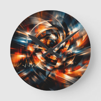 Reloj Redondo Mediano Visión abstracta de movimiento y mente