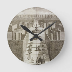 Reloj Redondo Mediano Vista de las ocho estatuas de Castellazzo en a