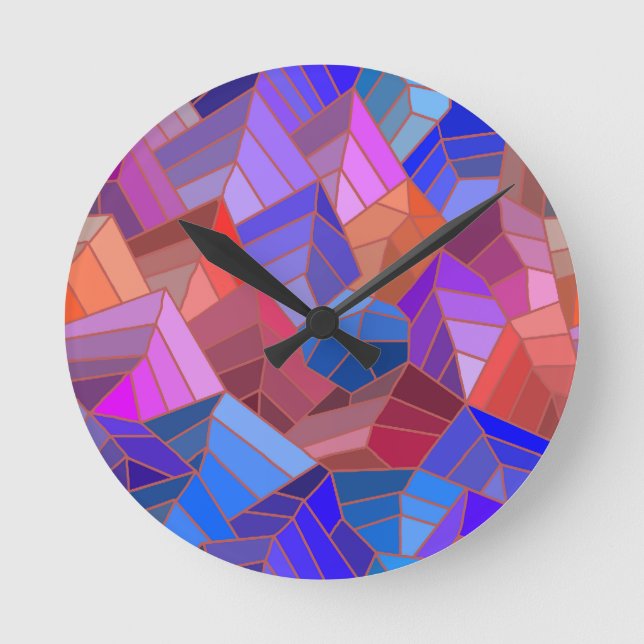 Reloj Redondo Mediano Vista de montañas de fantasía desde el cielo (Anverso)