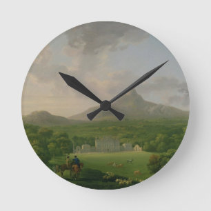 Reloj Redondo Mediano Vista de Powerscourt, condado Wicklow, c.1760-2