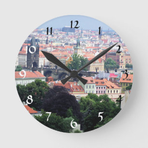 Reloj Redondo Mediano Vista de Praga