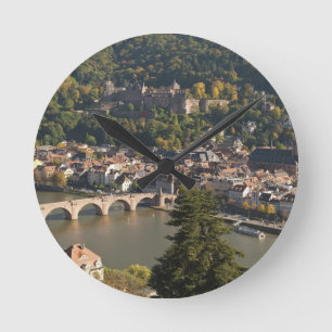 Reloj Redondo Mediano Vista del Alte Brucke o Puente Viejo