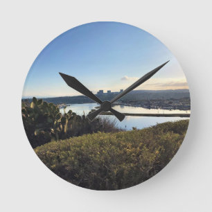 Reloj Redondo Mediano Vista desde Castaways Park, Newport Beach, CA