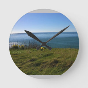 Reloj Redondo Mediano Vista desde el Faro de decepción de Cabo, WA