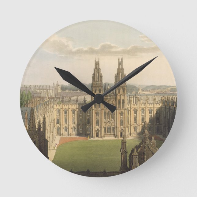 Reloj Redondo Mediano Vista exterior del All Souls College, tomada del (Anverso)