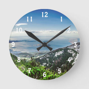 Reloj Redondo Mediano Vistas al mar desde las montañas