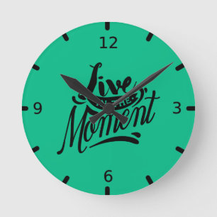 Reloj Redondo Mediano Vive el Momento