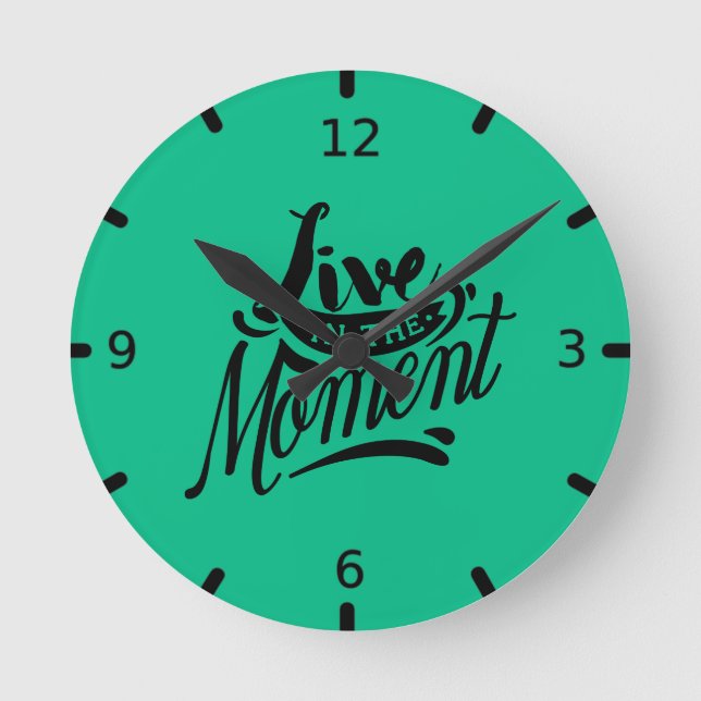 Reloj Redondo Mediano Vive el Momento (Anverso)