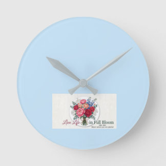 Reloj Redondo Mediano • Vive la Vida en Flor Total Corredor de Mesa Flo