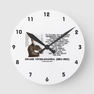 Reloj Redondo Mediano Vivekananda Para Triunfar Ten Perseverancia Volunt