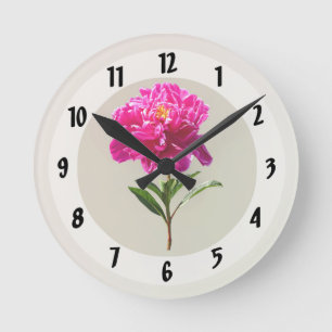 Reloj Redondo Mediano Vivid Pink Peony