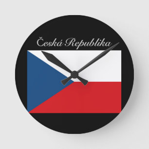 Reloj Redondo Mediano Vlajka del republika de Česká
