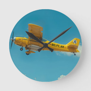 Reloj Redondo Mediano volante amarillo alto