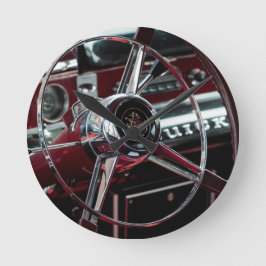 Reloj Redondo Mediano Volante de dirección de coche clásico