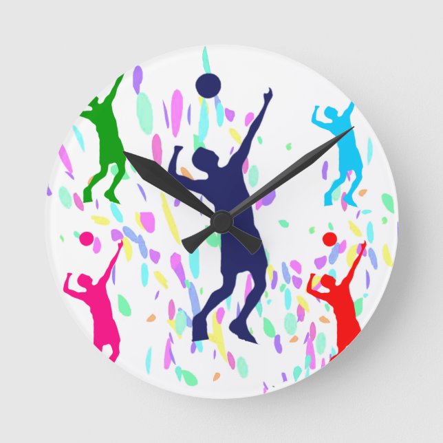 RELOJ REDONDO MEDIANO VOLEIBOL (Anverso)