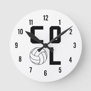 Reloj Redondo Mediano Voleibol Genial