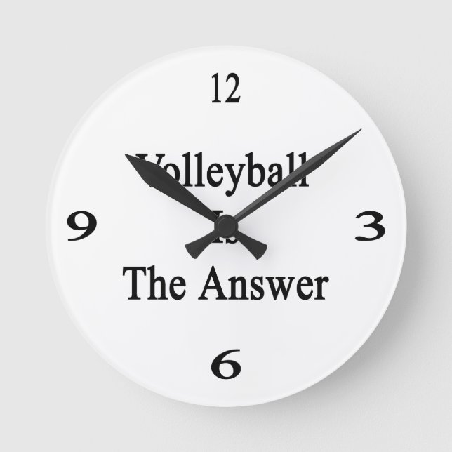 Reloj Redondo Mediano Volleyball Is The Answer (Anverso)