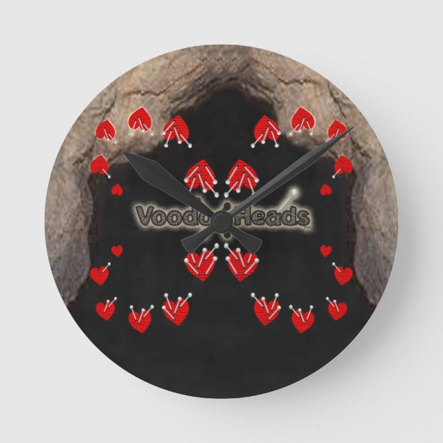 Reloj Redondo Mediano Voodoo Heads ~ Cave (Anverso)