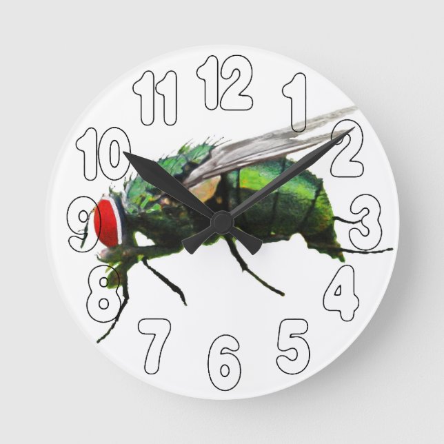 Reloj Redondo Mediano Vuelos de tiempo (Anverso)