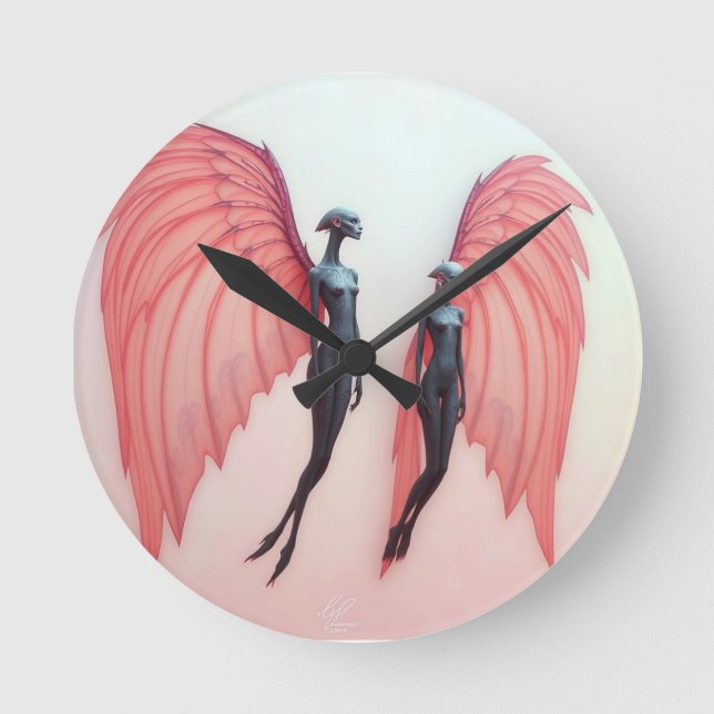 Reloj Redondo Mediano „Wächterinnen der Zwischenwelt“   (Anverso)