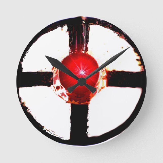 Reloj Redondo Mediano Wag De Wig De Señal Ferroviaria (Anverso)